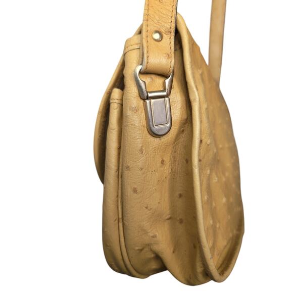 Vintage classic ostrich leather made in Italy crossbody purse - Picture 8 of 10